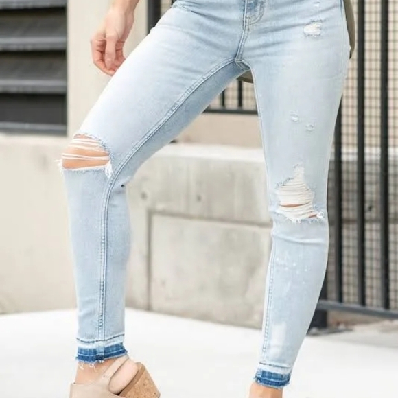 Flying Monkey Beach House Mid Rise Ankle Skinny Jeans size 26 New - Picture 14 of 16